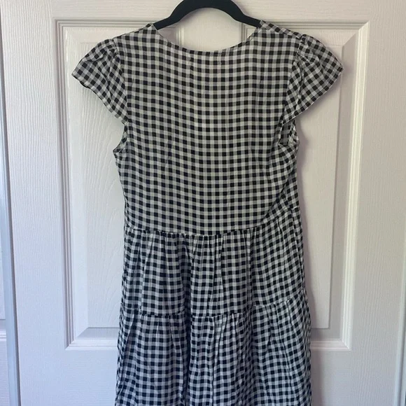 NWT Urban Outfitters Gingham Print Short Sleeve V Neck Button Down Romper - Picture 4 of 6